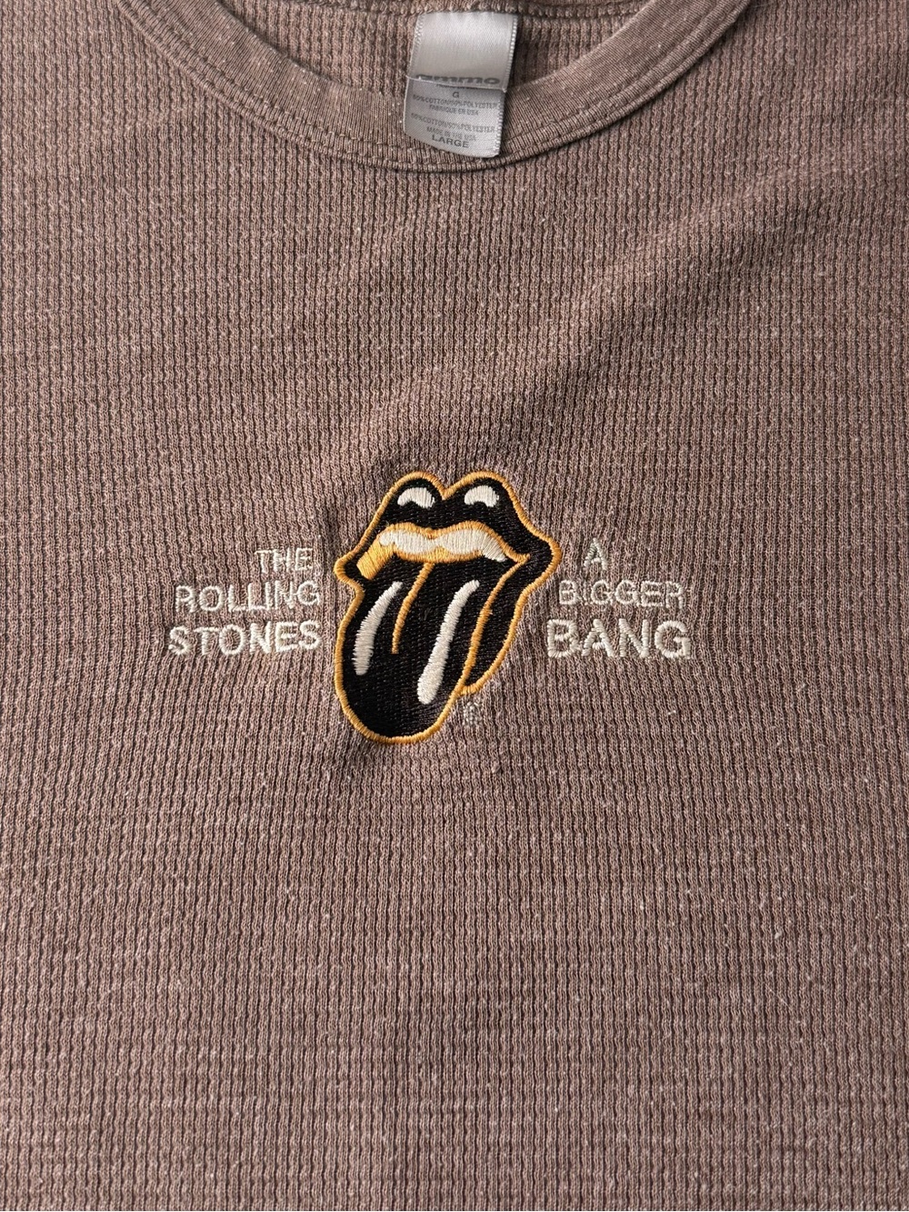 Vintage 2005/6 Rolling Stones A Bigger Bang Tour Thermal Shirt L